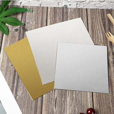 Colore bianco e dell'oro del bordo eliminabile del dolce del quadrato del MDF