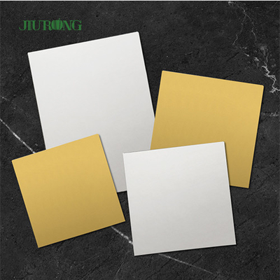 Colore bianco e dell'oro del bordo eliminabile del dolce del quadrato del MDF