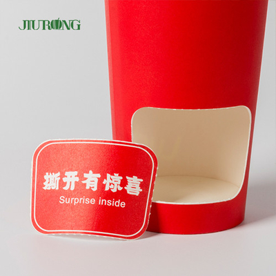tazza di carta ondulata biodegradabile dell'ondulazione 16oz con il coperchio di PLA