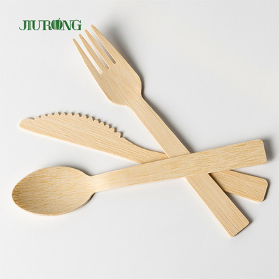 Insieme di legno di Flatwar Cutleri del cucchiaio della forcella del coltello delle stoviglie di bambù biodegradabili di Dispos
