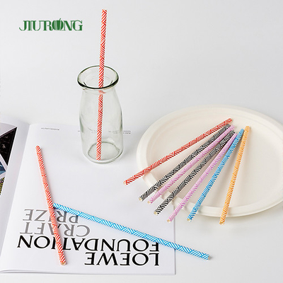Carta biodegradabile eliminabile variopinta che beve Straw Striped Pattern Food Grade