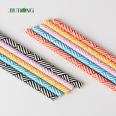 Carta biodegradabile eliminabile variopinta che beve Straw Striped Pattern Food Grade