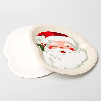 Forma speciale eliminabile di Santa Claus Christmas Party Supplies Set del piatto di carta di FDA