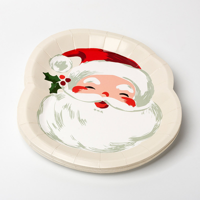 Forma speciale eliminabile di Santa Claus Christmas Party Supplies Set del piatto di carta di FDA