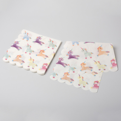 Partito festivo Unicorn Paper Napkin della coltelleria eliminabile biodegradabile della sala da pranzo
