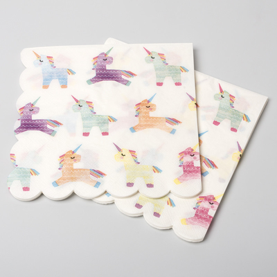 Partito festivo Unicorn Paper Napkin della coltelleria eliminabile biodegradabile della sala da pranzo