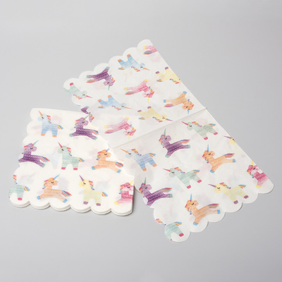 Partito festivo Unicorn Paper Napkin della coltelleria eliminabile biodegradabile della sala da pranzo