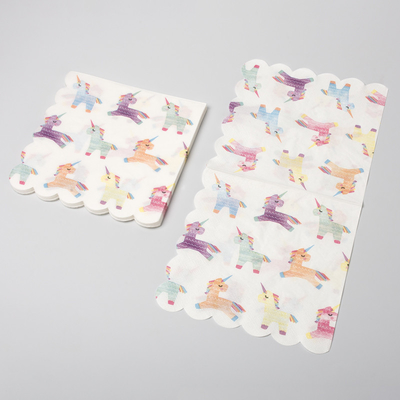 Partito festivo Unicorn Paper Napkin della coltelleria eliminabile biodegradabile della sala da pranzo