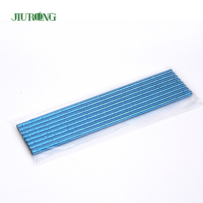 Il blu ha ricoperto il logo biodegradabile di Straw Disposable Straight Tube Custom della carta