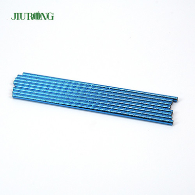 Il blu ha ricoperto il logo biodegradabile di Straw Disposable Straight Tube Custom della carta