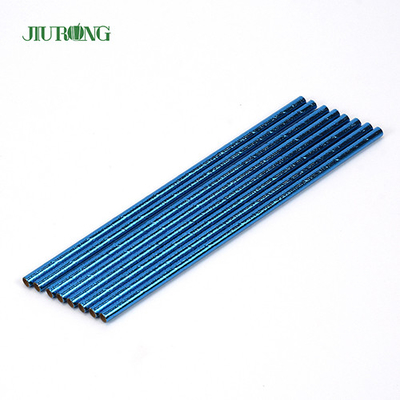 Il blu ha ricoperto il logo biodegradabile di Straw Disposable Straight Tube Custom della carta
