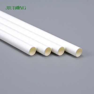 Diametro di carta biodegradabile bianco di Straw Eco Friendly Food Grade 4.6mm