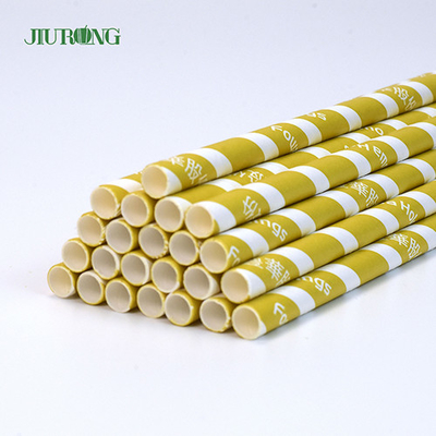Cannucce colorate in carta kraft biodegradabile 10*250 mm per uso alimentare