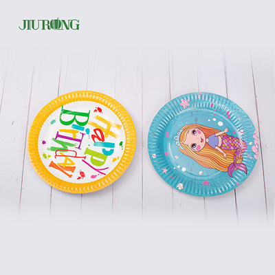 Piatti di carta biodegradabili monouso personalizzati Eco Friendly 10 pollici 33 cm dia