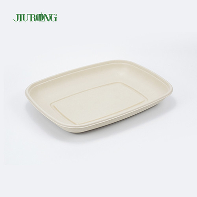 Vassoio per alimenti compostabile ecologico Piatto di canna da zucchero biodegradabile per sushi