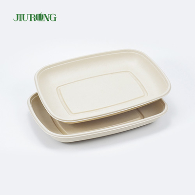 Vassoio per alimenti compostabile ecologico Piatto di canna da zucchero biodegradabile per sushi