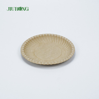 Contenitore per alimenti biodegradabile riciclabile per canna da zucchero Piatto rotondo ecologico 258 mm