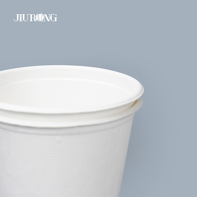 Tazze da caffè in carta biodegradabile ondulata bianca da 10 once 12 once a parete singola