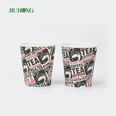 Logo Stampa Bicchieri di carta biodegradabili 10oz 12oz Tazza da caffè usa e getta ecologica