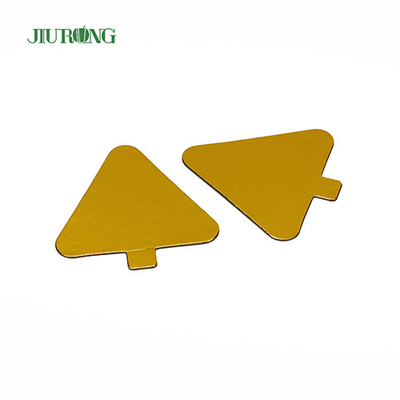 Bambini fai da te triangolo mini torta bordo dorato 93 * 88 mm carta stagnola per uso alimentare