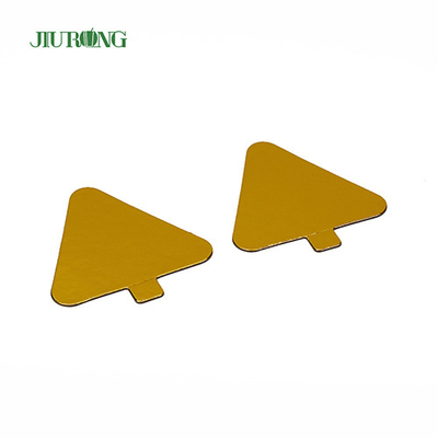 Bambini fai da te triangolo mini torta bordo dorato 93 * 88 mm carta stagnola per uso alimentare