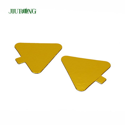Bambini fai da te triangolo mini torta bordo dorato 93 * 88 mm carta stagnola per uso alimentare