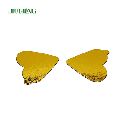 Carta grigia riciclabile a forma di cuore Cake Board Gold certificata ISO9001