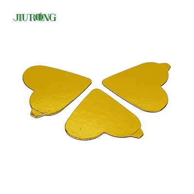 Carta grigia riciclabile a forma di cuore Cake Board Gold certificata ISO9001