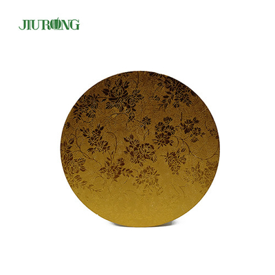 Home Compost 10 pollici Gold Cake Board 24 cm Tamburo per torta ondulato per uso alimentare