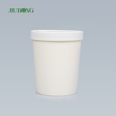 Ciotola di carta biodegradabile bianca per uso domestico 8 OZ Logo personalizzato impermeabile