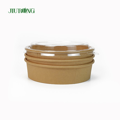 Ciotola di carta biodegradabile per microonde 1100ml antigrasso con coperchi
