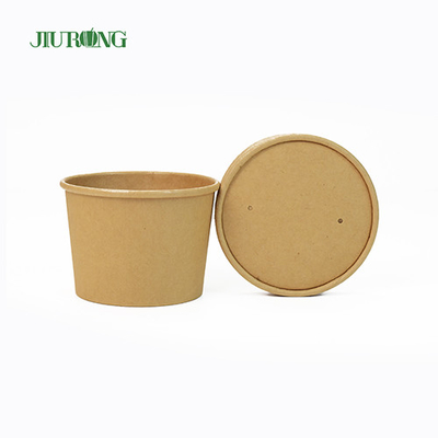 Contenitori per insalata di carta patinata UV 26OZ Ciotole di carta usa e getta per cibi caldi