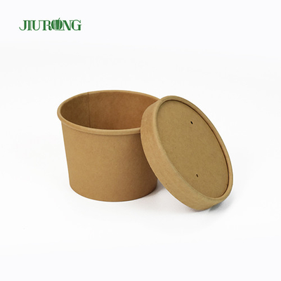 Contenitori per insalata di carta patinata UV 26OZ Ciotole di carta usa e getta per cibi caldi