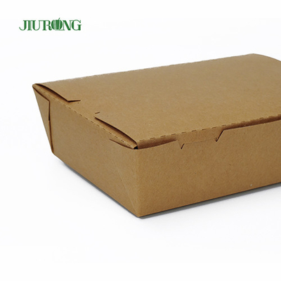 Contenitore di carta biodegradabile da asporto Kraft monouso da 2100 ml formato personalizzato