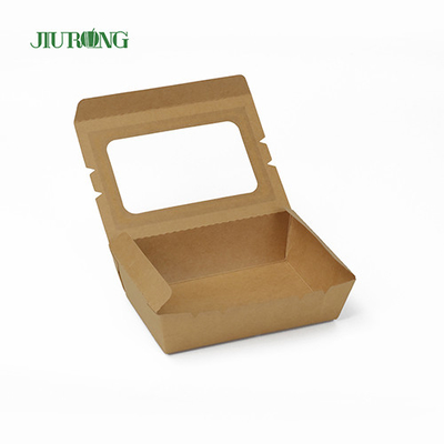 Contenitore di carta biodegradabile personalizzato 12x12x6cm Carta kraft impermeabile