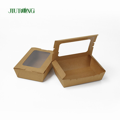 Contenitore di carta biodegradabile personalizzato 12x12x6cm Carta kraft impermeabile