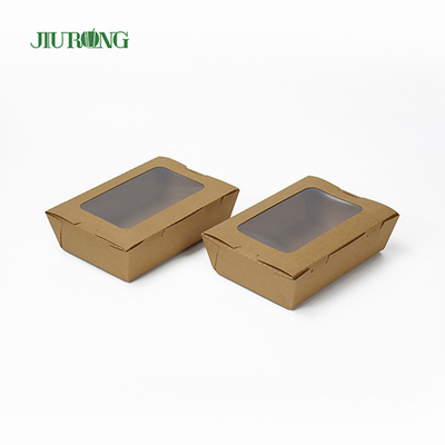 Contenitore di carta biodegradabile personalizzato 12x12x6cm Carta kraft impermeabile