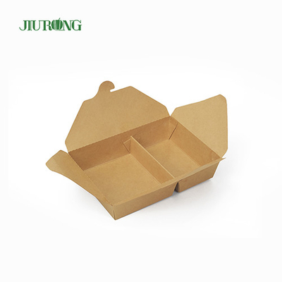 Contenitori per alimenti in carta usa e getta biodegradabili Kraft da 1480 ml con coperchi