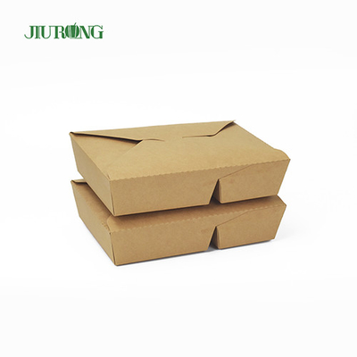 Contenitori per alimenti in carta usa e getta biodegradabili Kraft da 1480 ml con coperchi