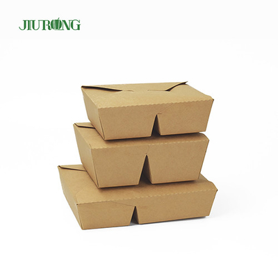 Contenitori per alimenti in carta usa e getta biodegradabili Kraft da 1480 ml con coperchi