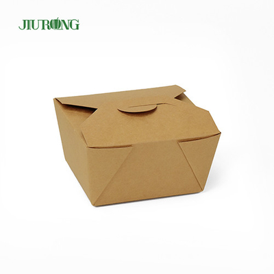 Contenitore di carta biodegradabile Kraft non sbiancato 1080 ml per uso alimentare