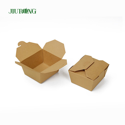 Contenitore di carta biodegradabile Kraft non sbiancato 1080 ml per uso alimentare