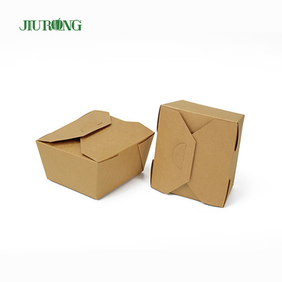 Contenitore di carta biodegradabile Kraft non sbiancato 1080 ml per uso alimentare