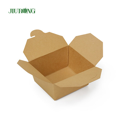 Contenitore di carta biodegradabile Kraft non sbiancato 1080 ml per uso alimentare