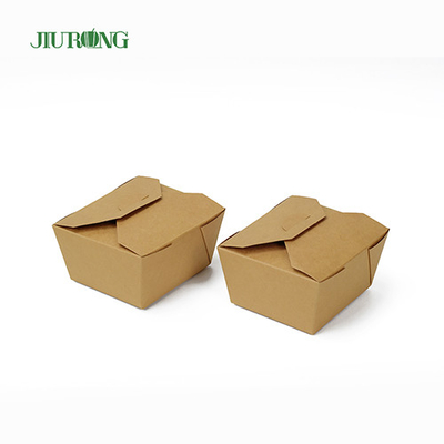 Contenitore di carta biodegradabile Kraft non sbiancato 1080 ml per uso alimentare