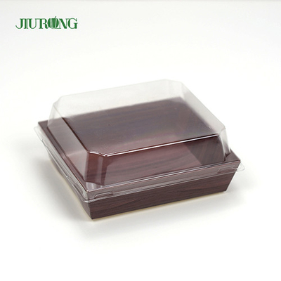 F Flute Contenitore per alimenti in carta kraft Coperchio in PET biodegradabile Colori CMYK