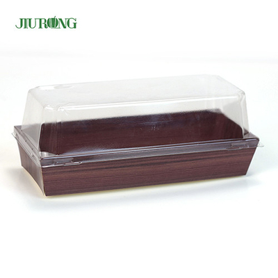 F Flute Contenitore per alimenti in carta kraft Coperchio in PET biodegradabile Colori CMYK