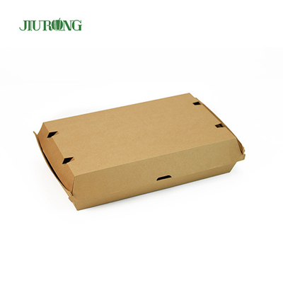 Confezione da asporto ecologica da 2100 ml Scatola da pranzo in carta per alimenti kraft