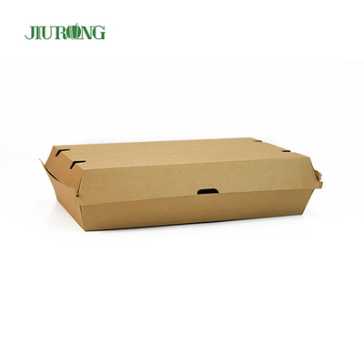 Confezione da asporto ecologica da 2100 ml Scatola da pranzo in carta per alimenti kraft