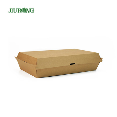 Confezione da asporto ecologica da 2100 ml Scatola da pranzo in carta per alimenti kraft
